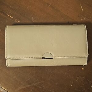Genuine leather taupe wallet
